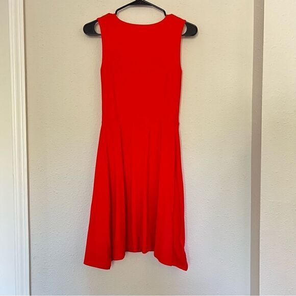 Ann Taylor Cowl Neck Red Sleeveless Mini A-line Dress - Picture 6 of 6